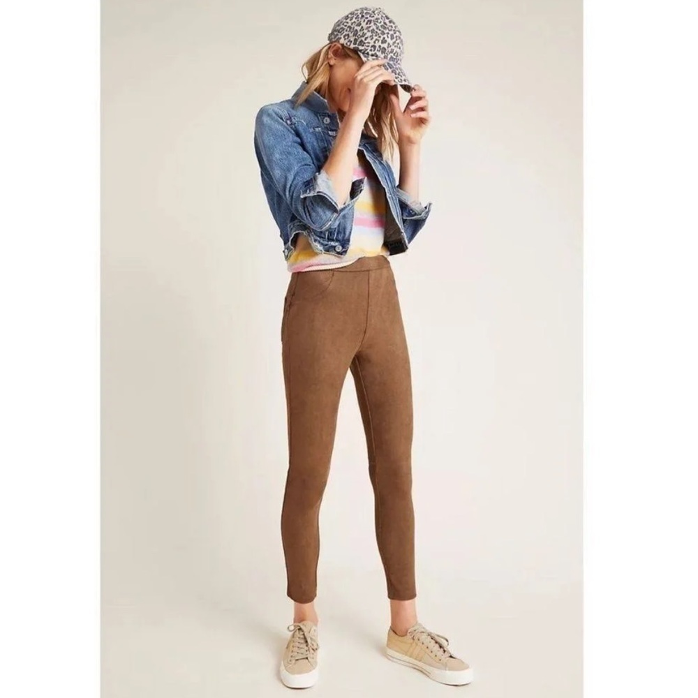 Sanctuary X Anthropologie Mona Chocolate Sueded Legging Size L